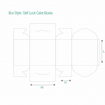 Self-Lock Cake Box