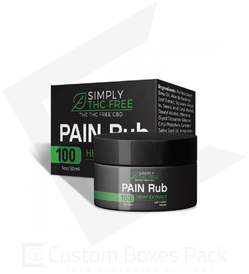 cbd pain cream boxes