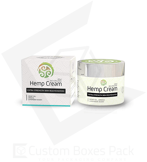 printed hemp cream boxes