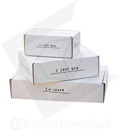 white corrugated boxes